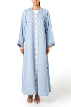 Blue Alya Nada Abaya, Lace Detail