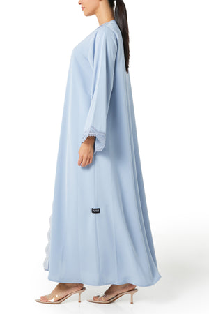 Blue Alya Nada Abaya, Lace Detail