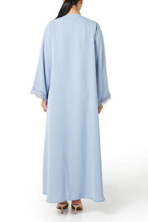 Blue Alya Nada Abaya, Lace Detail