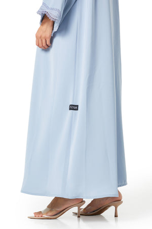 Blue Alya Nada Abaya, Lace Detail