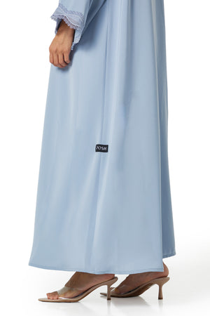 Blue Reem Nada Abaya, Lace Detail