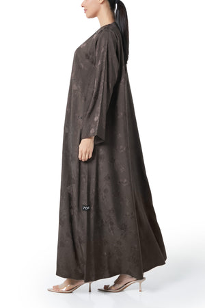 Brown Shaina Jacquar, Textured Design