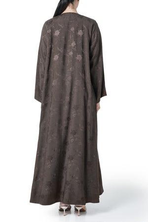 Brown Shaina Jacquar, Textured Design
