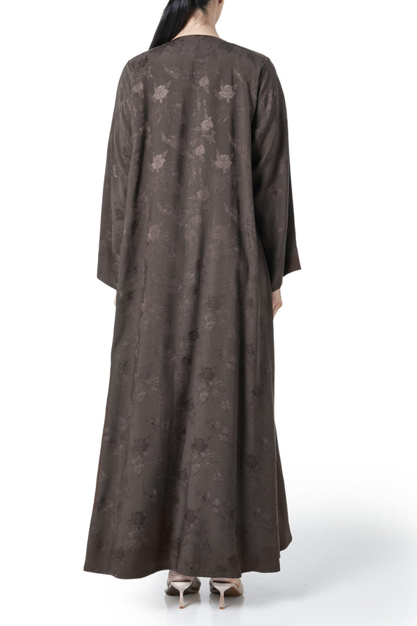 Brown Shaina Jacquar, Textured Design
