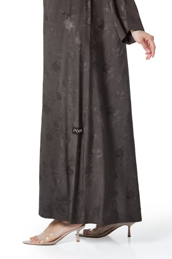 Brown Shaina Jacquar, Textured Design