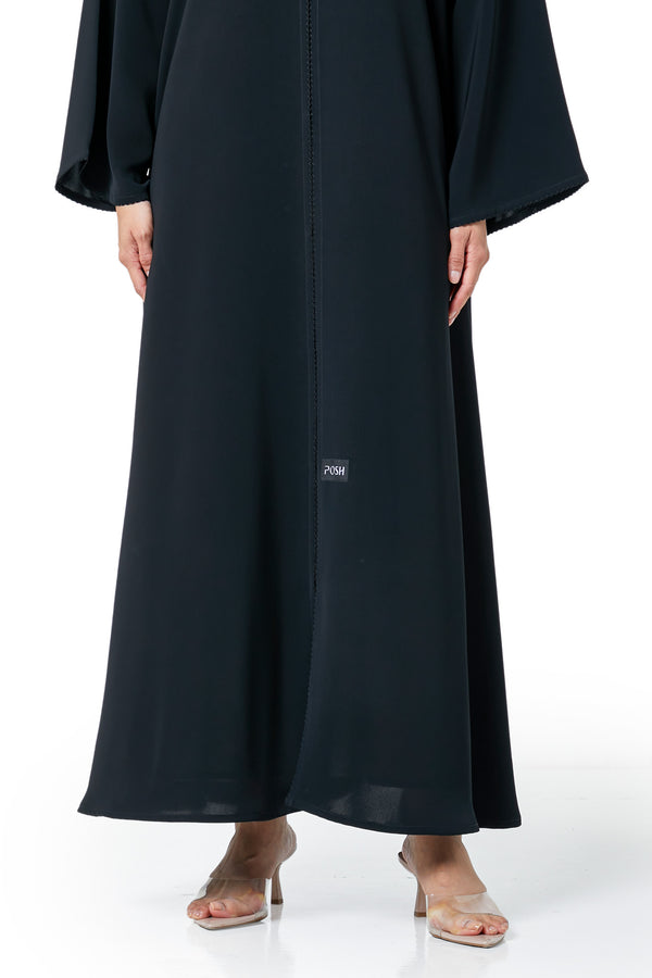 Black Classic Nada Abaya, Basic Design