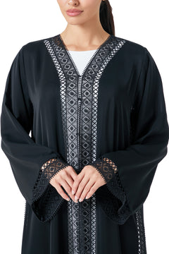 Black Mario Nada Abaya, Lace Detail