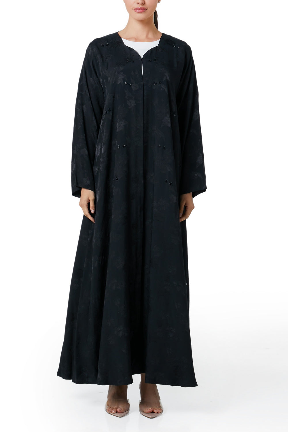 Black Shaina Jacquar, Textured Design