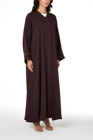 Brown Zoe Crepe Abaya