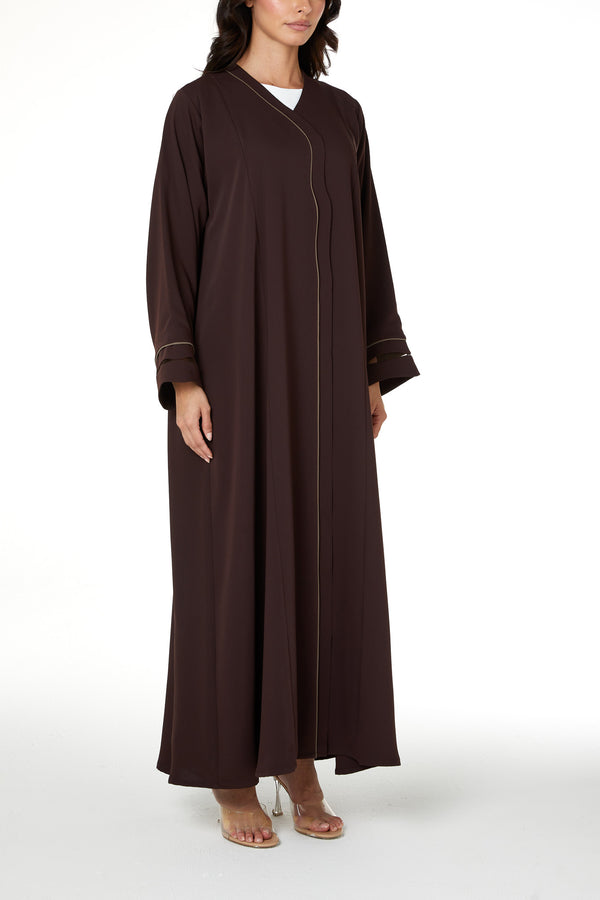 Brown Zoe Crepe Abaya