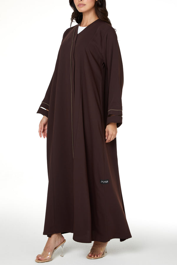 Brown Zoe Crepe Abaya