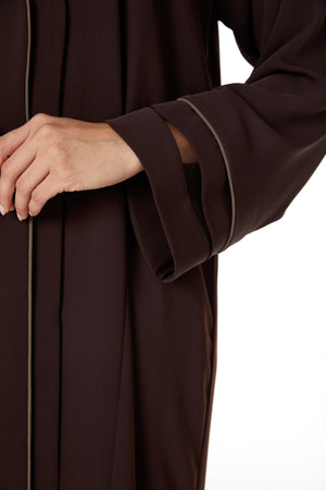 Brown Zoe Crepe Abaya