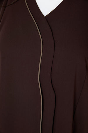 Brown Zoe Crepe Abaya
