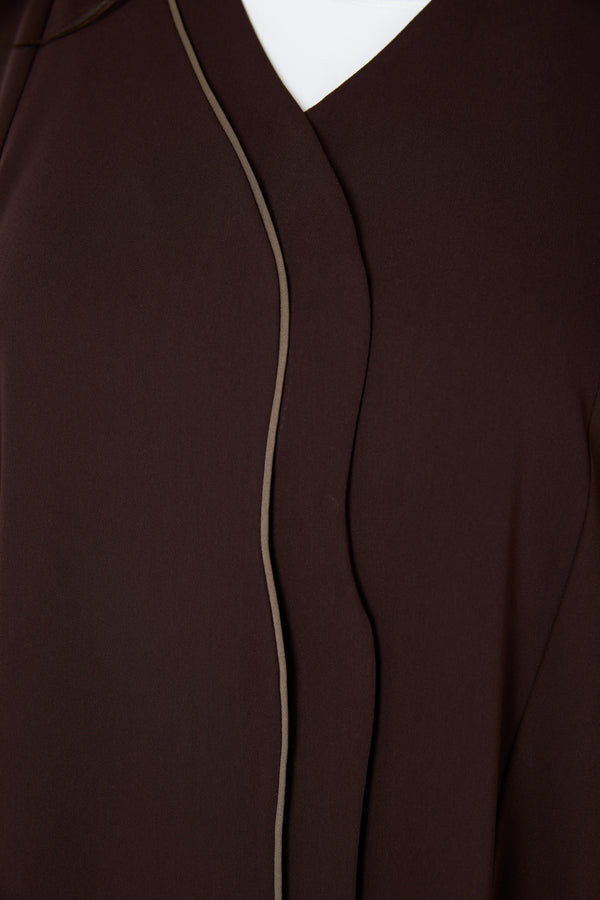 Brown Zoe Crepe Abaya