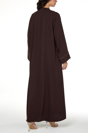 Brown Zoe Crepe Abaya