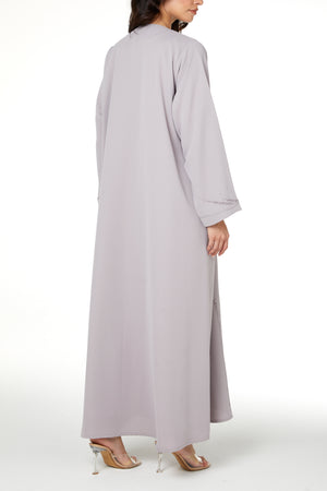 Pink Sovia crepe, Front Beadwork Pintuck Detail