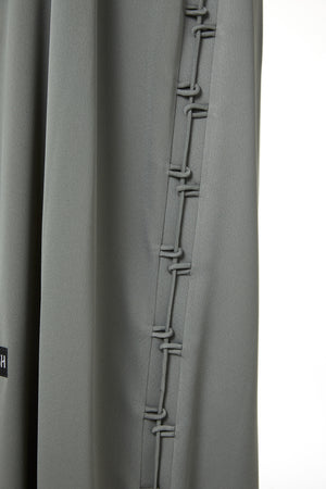 Green Dania Crepe Abaya, Soft Klosh Design