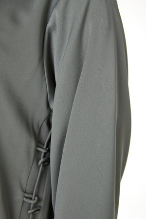 Green Dania Crepe Abaya, Soft Klosh Design