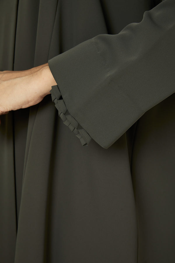 Green Sovia Crepe Abaya