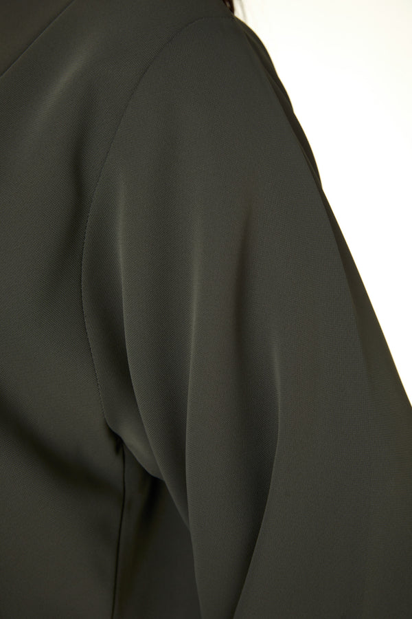 Green Sovia Crepe Abaya