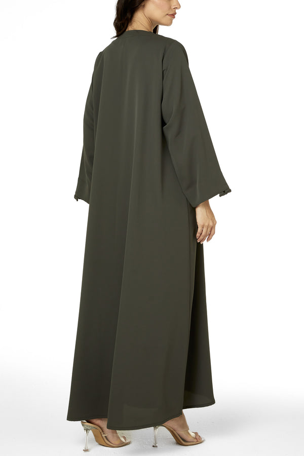 Green Sovia Crepe Abaya
