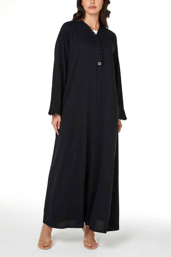 Black Sovia Crepe Abaya