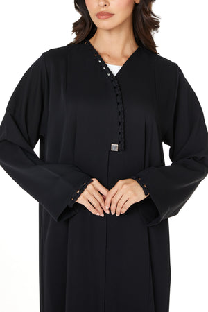 Black Sovia Crepe Abaya