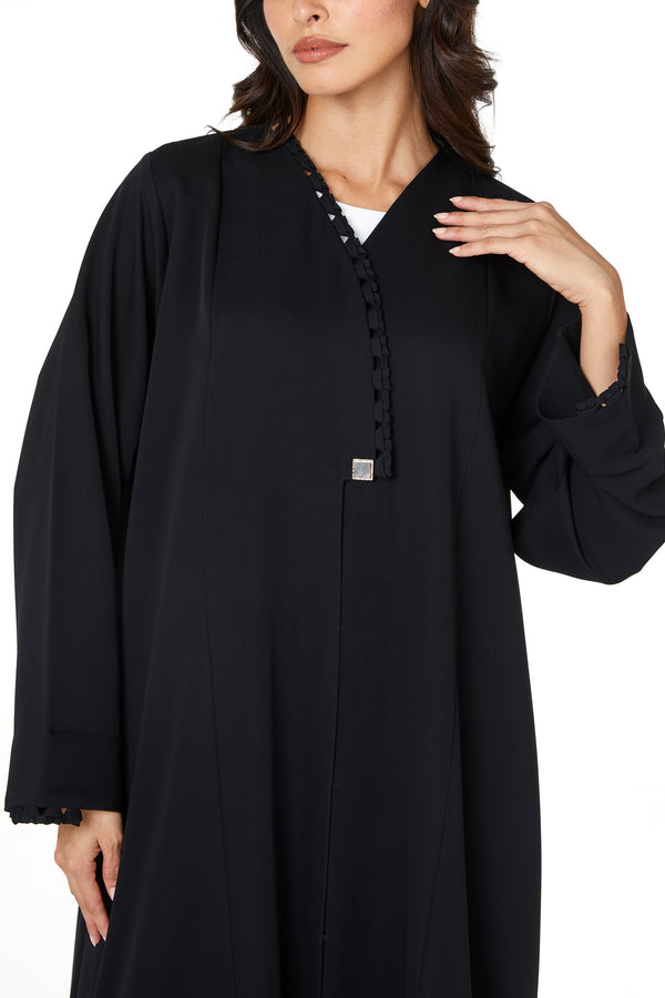 Black Sovia Crepe Abaya
