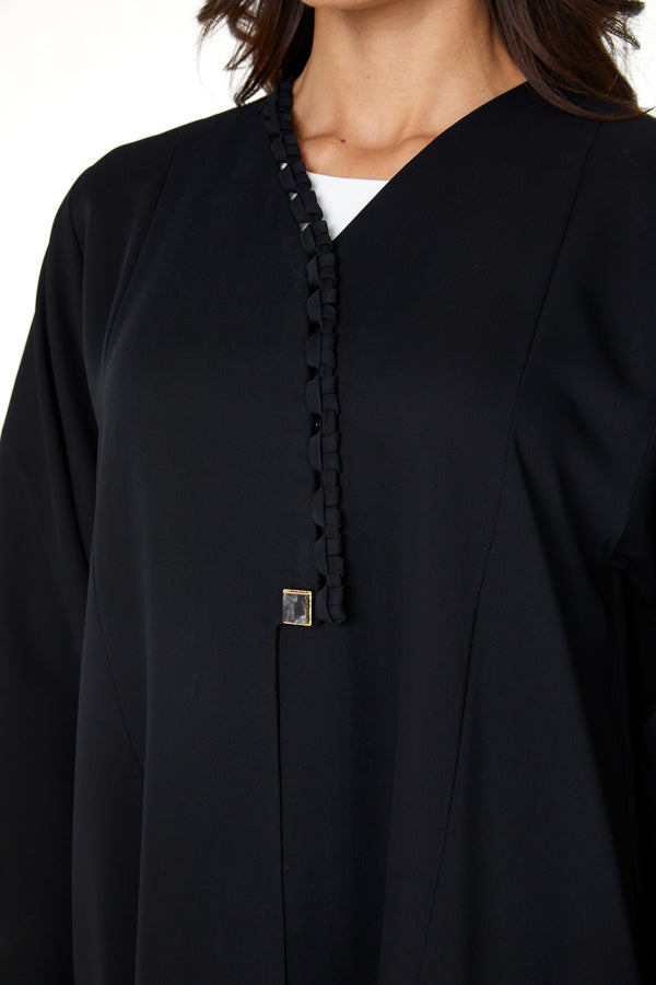 Black Sovia Crepe Abaya