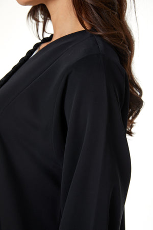 Black Sovia Crepe Abaya