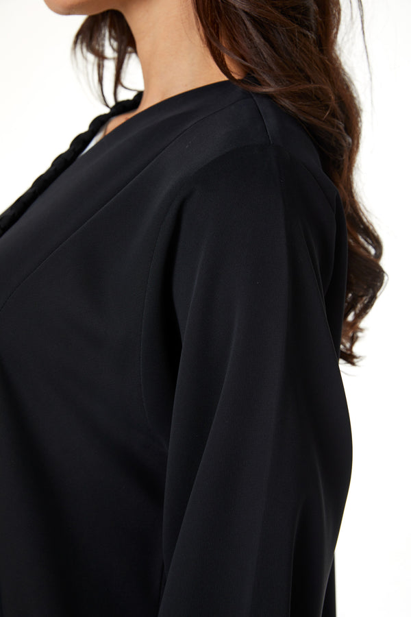 Black Sovia Crepe Abaya