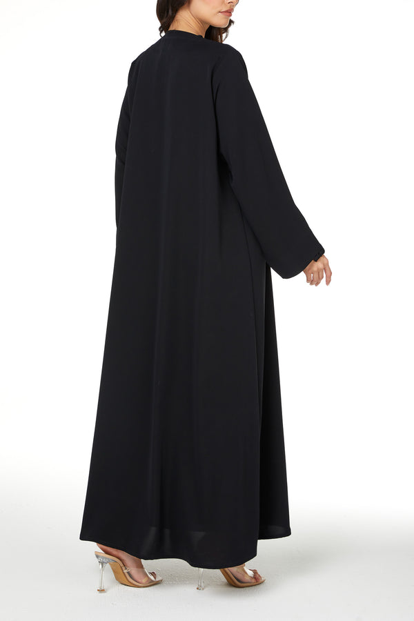 Black Sovia Crepe Abaya