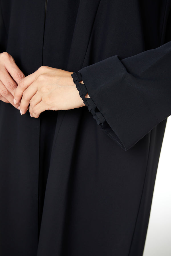Black Sovia Crepe Abaya