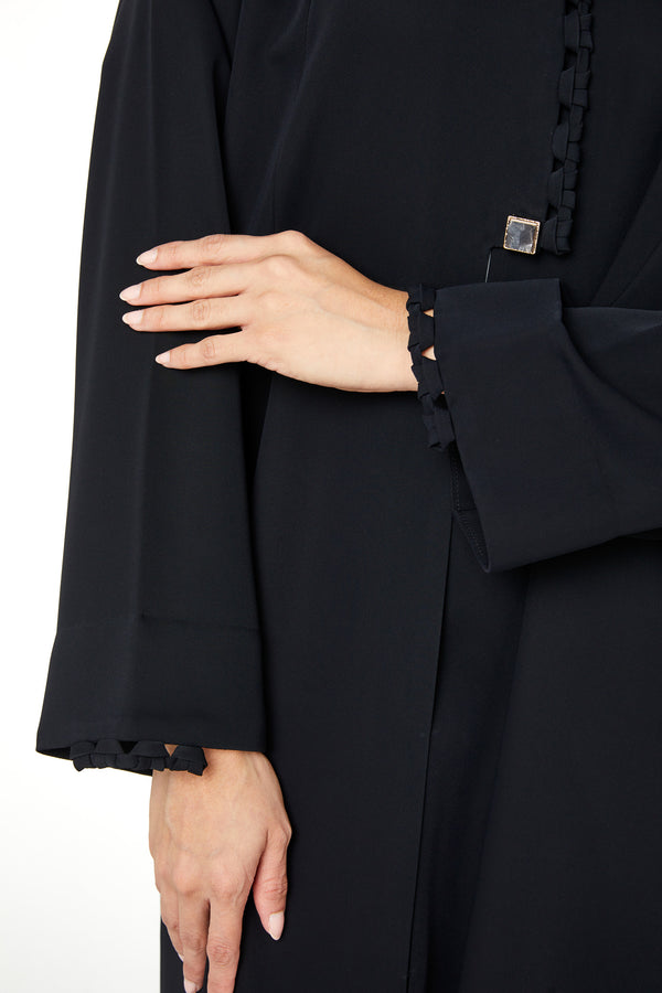 Black Sovia Crepe Abaya