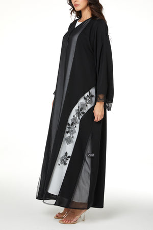 Black royal nada, Side Panel Beadwork Net Detail