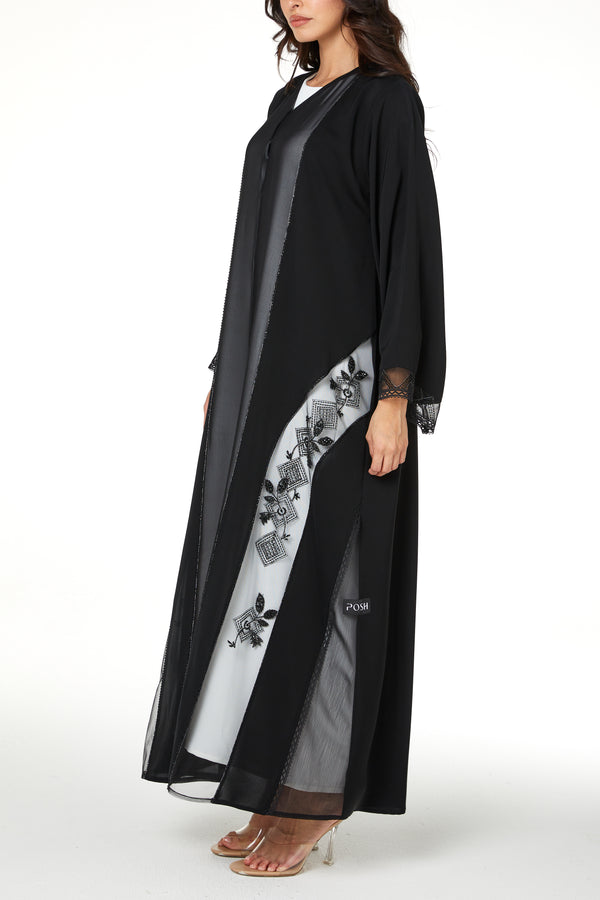 Black royal nada, Side Panel Beadwork Net Detail