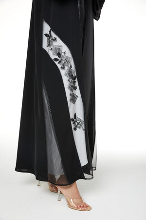 Black royal nada, Side Panel Beadwork Net Detail