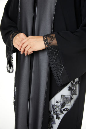 Black royal nada, Side Panel Beadwork Net Detail