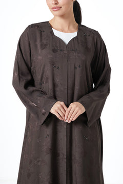 Brown Shaina Jacquar, Textured Design