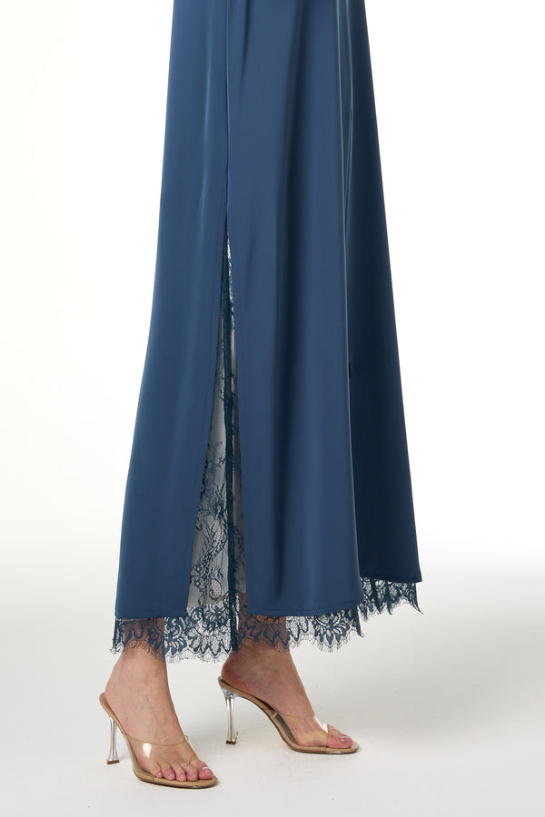 Blue Alya Nada Abaya, Lace Detail