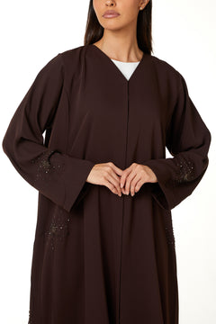 Brown zoe crepe, Pintux Handwork Detail