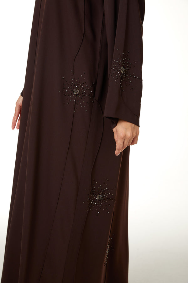 Brown zoe crepe, Pintux Handwork Detail