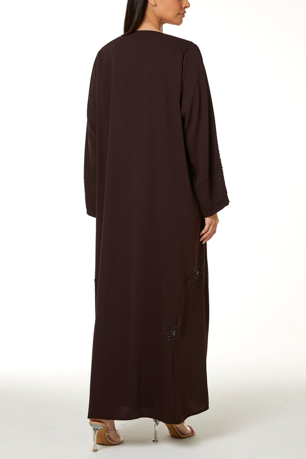 Brown zoe crepe, Pintux Handwork Detail