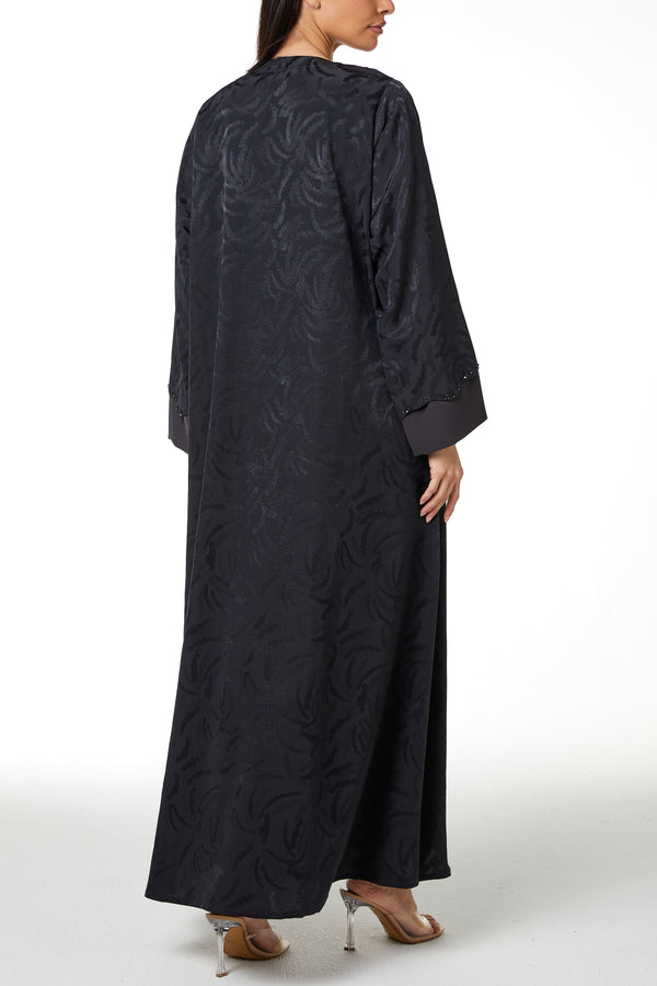 Dark Grey Alpha Jaquard, Front Beadwork Detail
