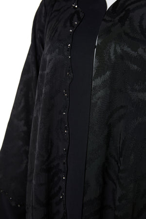 Black Alpha Jaquard, Front Beadwork Detail