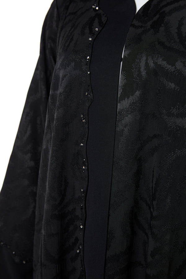 Black Alpha Jaquard, Front Beadwork Detail