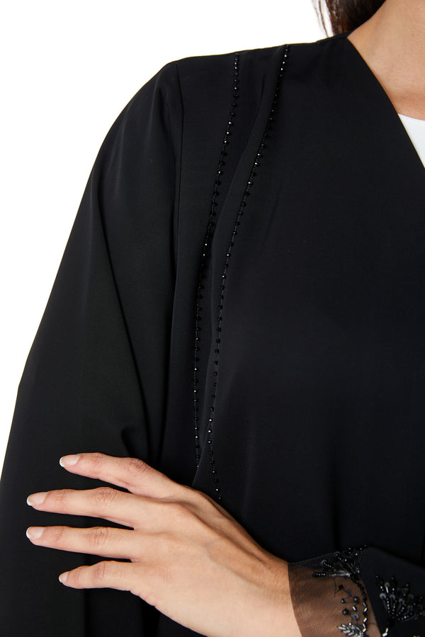 Black Royal Nada, Front and Sleeve Beadwork Detail