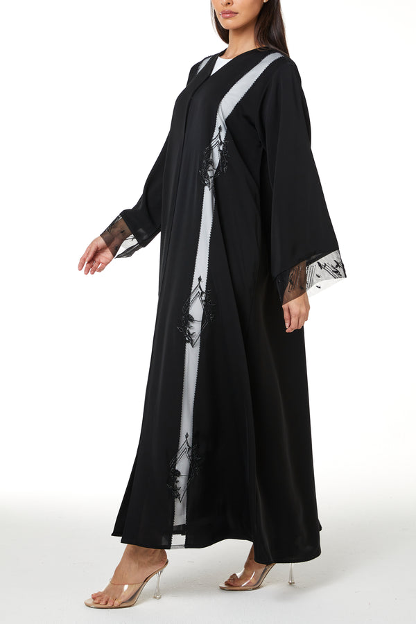 Black Royal Nada, Front and Sleeve Beadwork Detail