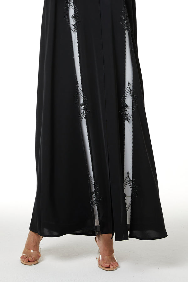Black Royal Nada, Front and Sleeve Beadwork Detail