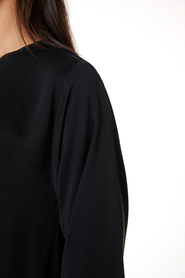 Black Reem Nada, Front Panel and Sleeve Lace Detail